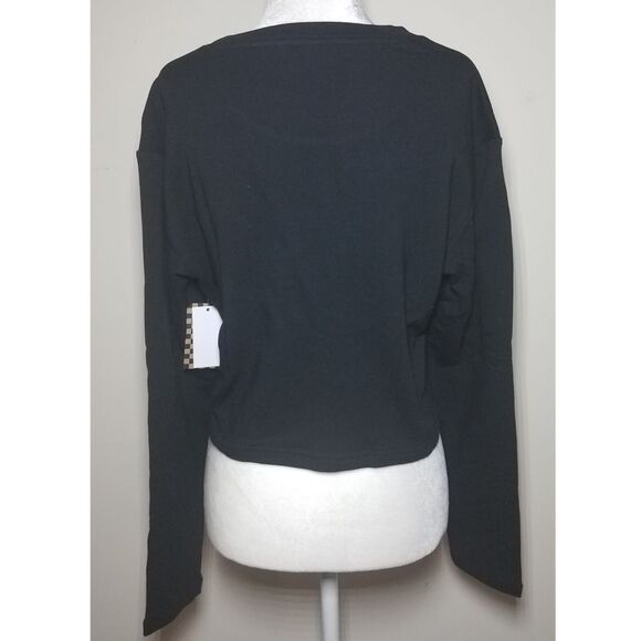 NWT|Vans Ramp Tested Black Long Sleeve Graphic Cropped Sweater, SMALL - Picture 3 of 5